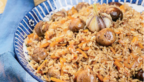 Плов с грибами